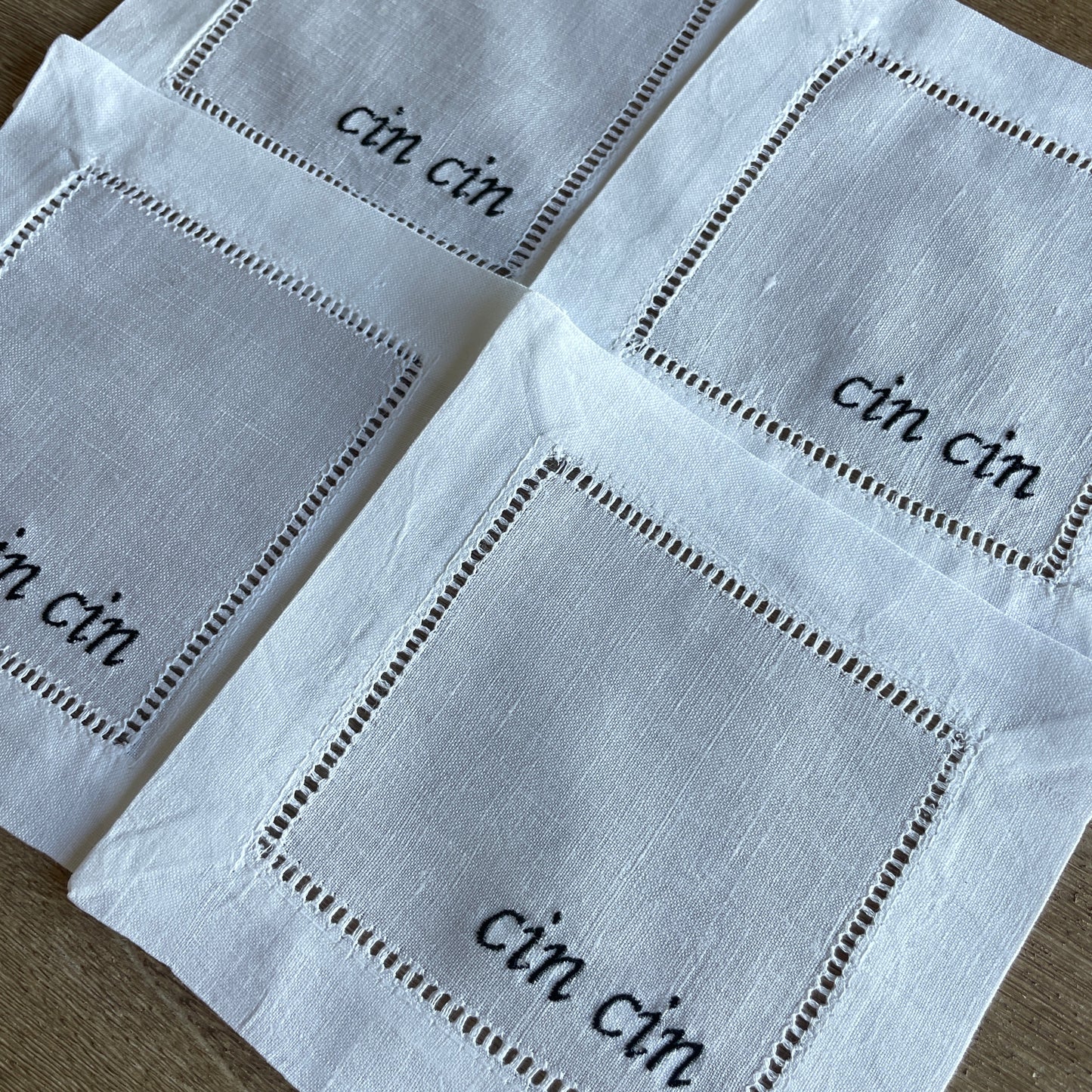 Heritage Threads Cin Cin Cocktail Napkin linen