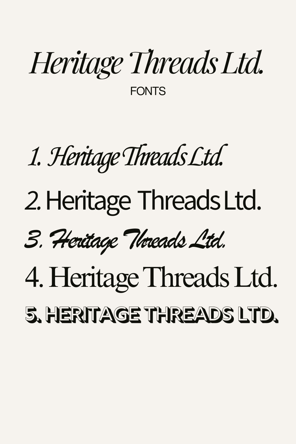 HERITAGE THREADS FONTS