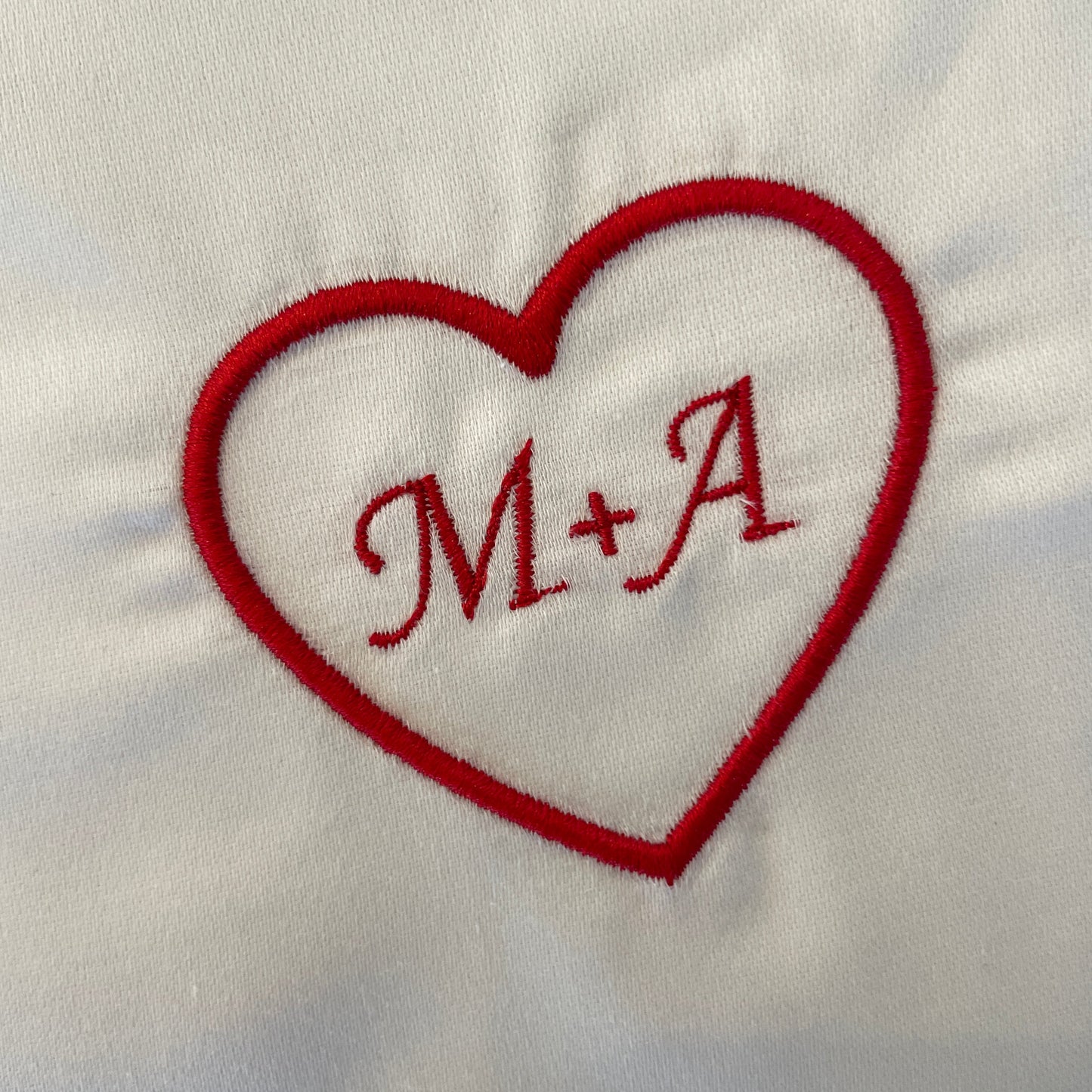 Embroidered Sweetheart Pillowcase