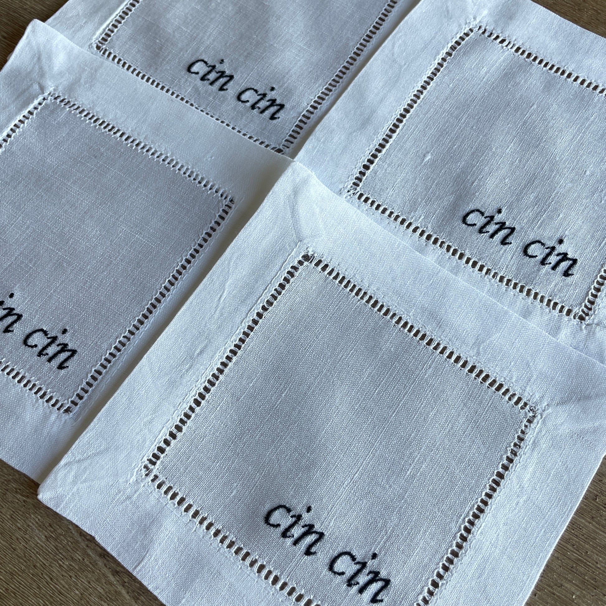 Heritage Threads Cin Cin Cocktail Napkin linen