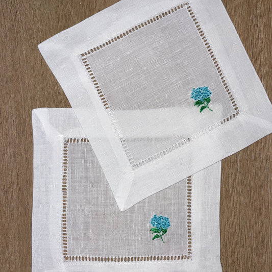 Hydrangea Cocktail Napkins (Set of 4)
