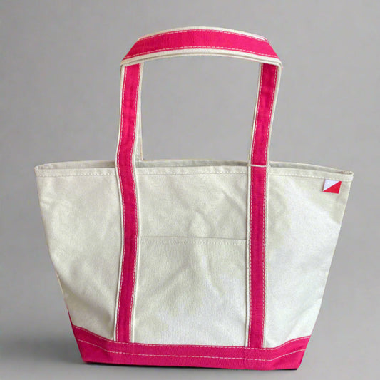 Large Embroidered Boat Tote - Pink